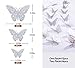 Kakuu 24PCS Silver Butterfly Wall Decals - 3D Butterflies Wall Stickers Removable Mural Decor Wall Stickers Decals Wall Decor Home Decor Kids Room Bedroom Decor Living Room Decor
