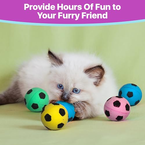 SPOT by Ethical Products Sponge Soccer Balls Cat Toy, 4Pack