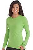 Med Couture Women's 'Activate' Performance Long Sleeve Knit Tee, Apple, Medium