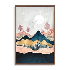 Framed Home Artwork Natural Landscape Silver Mo for...