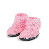 DZT1968® Baby Girl Crochet Knit Keep Warm Floor Socks Shoes Boots (3-12 Months)