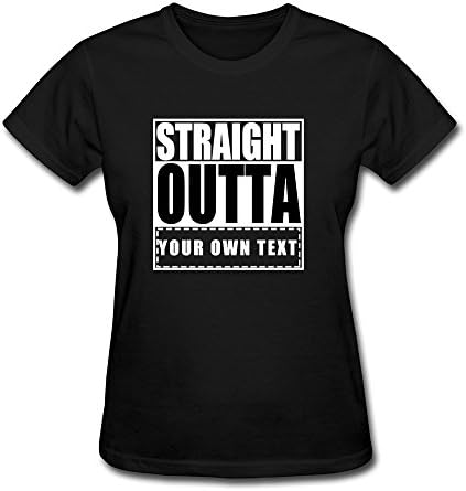 STRAIGHT OUTTA YOUR TEXT Custom Fashion Cotton Short Sleeve Shirt for Men Women