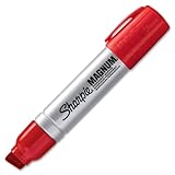 Sharpie 44002 Magnum Oversized Permanent Marker Chisel Tip Red