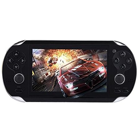 LanLan Elektronische Spielekonsole mit Zubehör, 4,3 Zoll, PSP, multifunktional, tragbar, Game-Konsole, 4G, Memory Built in Vi