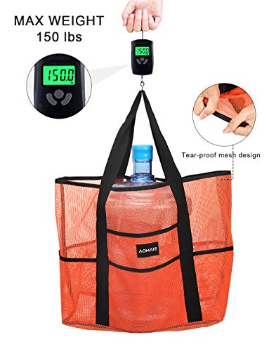 3 Durable+Beach+Large+Totes+Orange