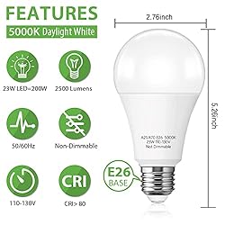 150-200W Equivalent 23W LED Bulb, A21 LED Super