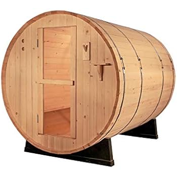 Amazon.com : Canadian Pine Wood 6' Foot Outdoor Barrel Sauna, 4 Person