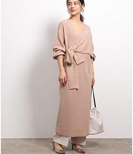 Amazon Co Jp ロペマドモアゼル Rope Mademoiselle カシュクールニットワンピース ベージュ 27 38 服 ファッション小物
