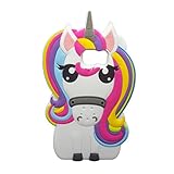 Rainbow Unicorn Samsung Galaxy S7 edge Case,XINSIR Cute 3D Cartoon Animal Horse Soft Silicone Case Rubber Back Cover Skin for Samsung S7 edge (Colorful)