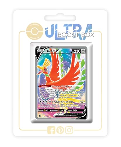 Ho-Oh V 187/195 Full Art - Ultraboost X Epée et Bouclier 12 Tempête Argentée - Box de 10 Cartas Pokémon Francés