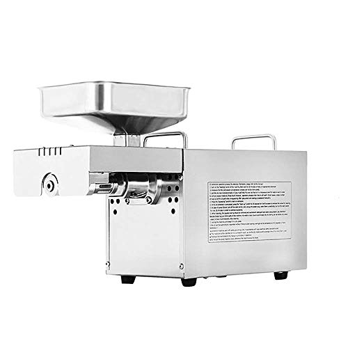 BAOSHISHAN Automatic Oil Press Machine Stainless Steel Cold Hot Oil Presser 1500W Oil Extractor for Pressing Peanut Sesame Rapeseed Walnut 110V/220V (220V)