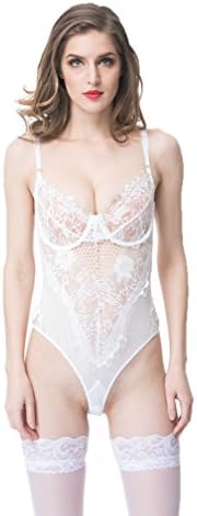 opdamyi Women's Lace Sling Ultra-Thin Elasticity Siamese Underwear