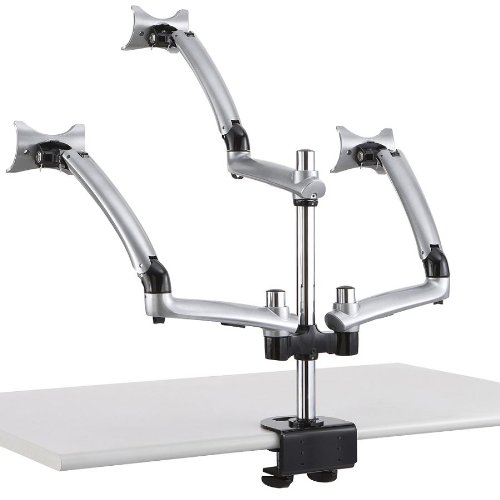 Cotytech Triple Apple Desk Mount Spring Arm Clamp Base - Silver (DM-GSTA-C50)