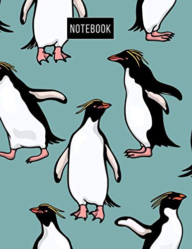 NOTEBOOK: macaroni penguin wide ruled journal 100 pages