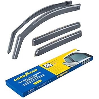 Goodyear Shatterproof In-channel Window Deflectors for Trucks Toyota Tacoma 2016-2020 Double Cab, Rain Guards, Window Visors, 4 pieces - GY003409