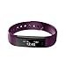 Keoker ID115 Fitness Tracker Smart Wristband, Sport Activity Monitor, Step Counter & Sleep Montior Bluetooth Smart Bracelet for IOS & Android Phone (Purple)