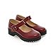 Show Shine Women's Fashion Buckle Platform Chunky Heel Mary Janes Shoes
