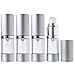 Airless Pump Bottle Refillable Travel Container - 10 ml / 0.34 oz (4 Pack)
