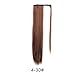 BARSDAR Ponytail Extension Long Straight Wrap Around Clip in Hair Extension 26 Inch Synthetic Hairpiece for Women – Dark Brown mix Auburn Evenlythumb 1