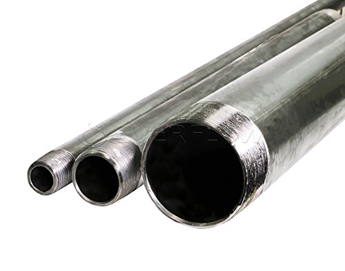 Everflow Supplies PCGL4018 18" Long Pre-Cut Galvanized Steel Pipe with 4" Nominal Size Diameter - Thumbnail 5
