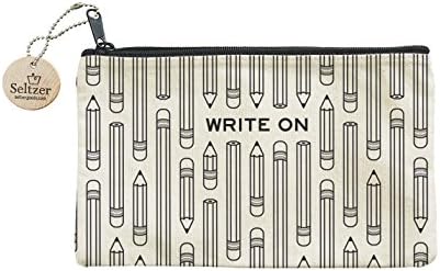 Witty, American-made Canvas Zipper Pouches - So Many Uses (Write On)