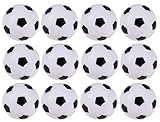 Foosball Balls Pack - 12-Count Mini Table Soccer Balls Replacements - Office and House Entertainment, Sports, Soccer Party and Tailgate Party Supplies, Black and White, 1.4 Inches, 36 mm