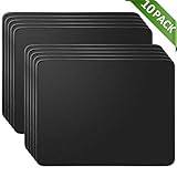 MROCO Mouse Pads Pack with Non-Slip Rubber Base, Premium-Textured and Waterproof Mousepads Bulk with Stitched Edges, Mouse Pad for Computers, Laptop, Office & Home, 11x8.5 inches, 3mm, 10 Pack, Black