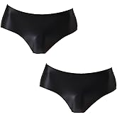 Summer Code Mens Sissy Panties Stretchy Silky Glossy Bikini Briefs Underwear Lingerie Underpants for Men