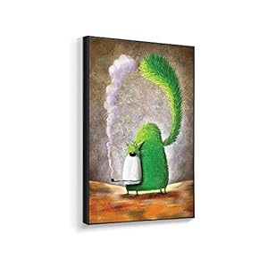 Framed Canvas Home Artwork Decoration Lovely Kitten Canvas Wall Art for Living Room, Bedroom - 16x24 inches