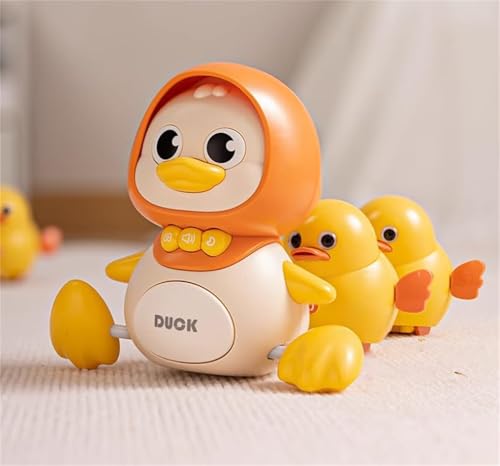 AM ANNA 3 Pcs Musical Duck Crawling Baby Toys Set with Music & Light for Baby 6 to 12 Months, Crawling Baby Toys Early Learning Educational Toy for Babies 12 18 Months Birthday Toy for 1 2 Year Old