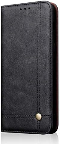 Samsung Galaxy S10 Plus Case, Shockproof Elegant Retro PU Leather Wallet Case with Magnetic Closure Kickstand Card Holder ID Slot Slim Fit Flip Protective Cover for Samsung Galaxy S10 Plus Black