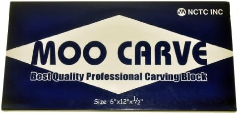 MOO Carve Professional Carving Block, 6 by 12-Inch by 1/2-Inch, for Stamp Carving and Printmaking, MOO-6125, 1 Each