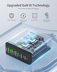 USB C Charger Block Charging Station: 100W 6 Port