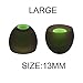 Replacement Noise Isolation Silicone Soft Ear Buds Earplug Tips for Senso, TOZO, Sony, Zeus, Otium, Hussar Sport in Ear Headphones Wireless Earphones (Green, Small, Medium, Large – 5 Pair)thumb 4