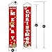 LUCKKYY Merry Christmas Banner,Welcome Christmas Porch Fireplace Wall Signs Flag for Outdoor Indoor Christmas Decoration,Christmas Door Banner Decoration Red Xmas Sign for Home Party (Red)