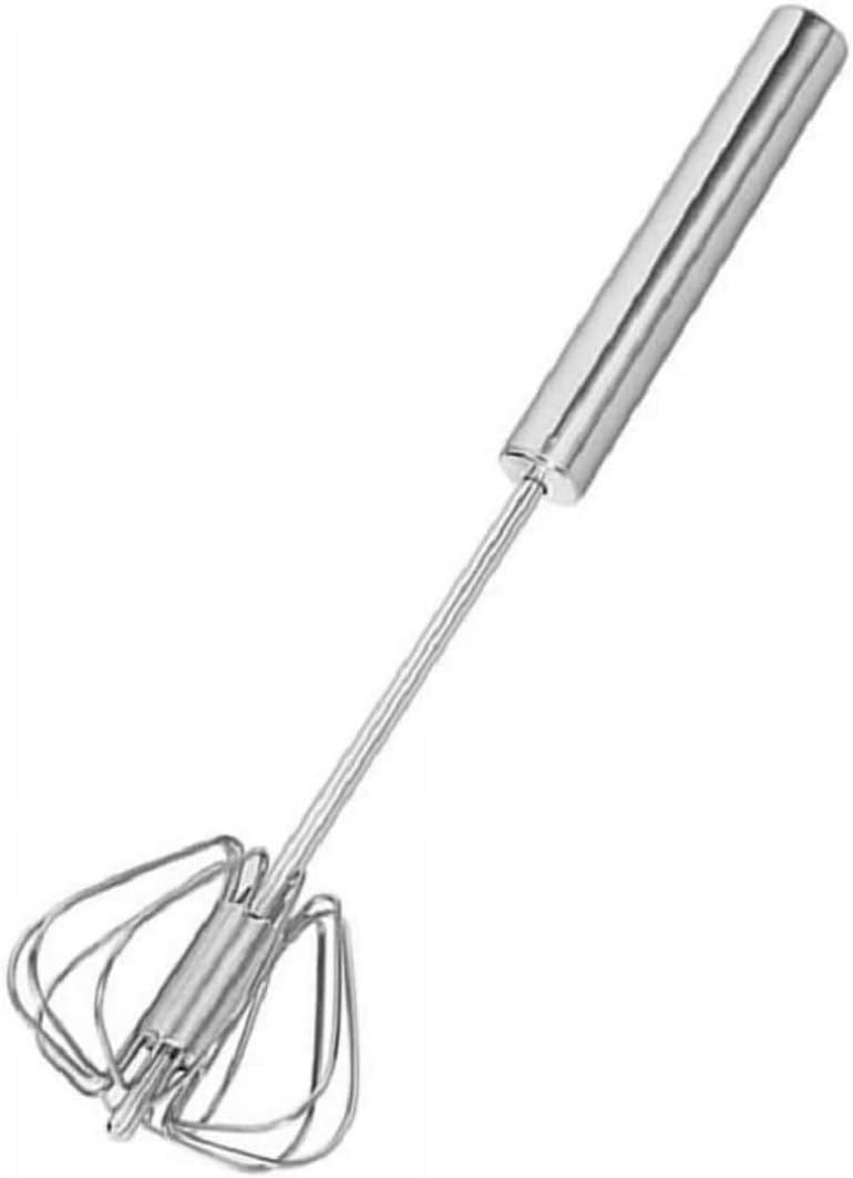 Photo 1 of 1 Stainless Steel Whizzy Whisk, Semi Automatic Whisk Egg Whisks Mixer for Stirring, Blending, Whisking, & Beating Blender, Hand Push Mixer (10 inches)