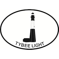 Tybee Island Lighthouse Euro Oval Bumper Sticker