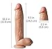 10.6 Inch Realistic Dildo, Huge Dildos Body-Safe Material Lifelike Huge Penis with Strong Suction Cup for Hands-free Play, Flexible Cock with Curved Shaft and Balls for Vaginal G-spot and Anal Play