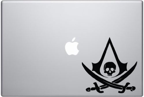 Assassin's Creed Pirate Swords Symbol - Black Decal for Macbook or Laptop
