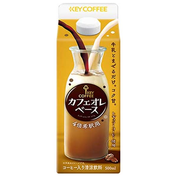 キーコーヒー カフェオレベース 500ml紙パック×6本入×(2ケース)商品画像