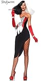 Leg Avenue Women's 5 Piece Cruel Diva Costume, Multi, Small