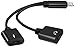 Jackiey 92 Dual Lightning Adapter and Splitter, Charger, Double Headphone Audio and Charge Converter for iPhone 7/7 Plus, Black