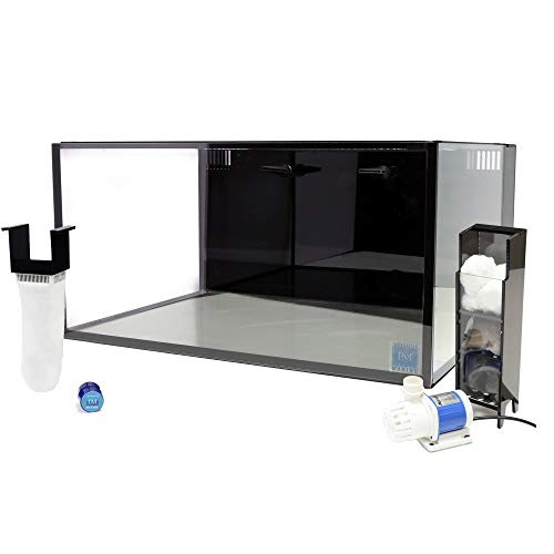 Innovative Marine Nuvo Fusion PRO Lagoon 25 Gallon All in One Aquarium with Mighty Jet DC Return Pump, Custom Caddy (Media Included), Filter Sock, Leveling Mat, Assembled Mesh Screen Top, MicroMag