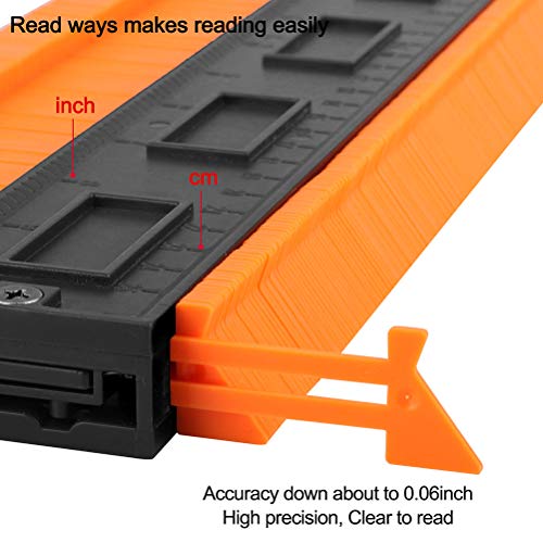 3 Pcs Contour Gauge Duplicator,Hitter Plastic Master Outline Gauge Profile Multi-functional Shaping Measure Ruler for Corners,Woodworking Templates,Tiles and Laminate(10 inch x 5 inch)