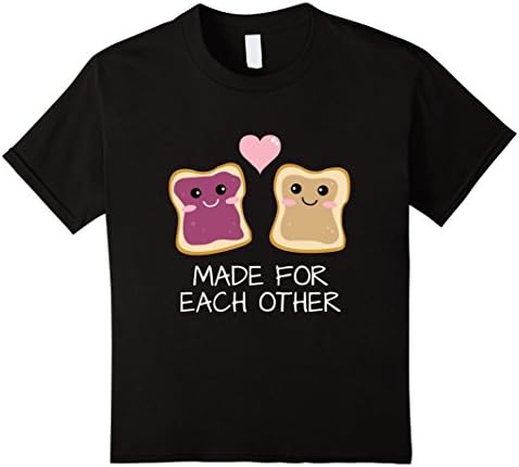 Kids Made For Each Other Peanut And Butter Jelly Sandwich T-shirt 8 Black