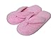 Onmygogo Coral Fleece Flip-flops for Women Non-slip Cotton Outsole (Size M(US women size 8-9), Pink)