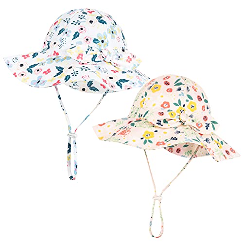 Baby Girl Sun Hat with Wide Brim