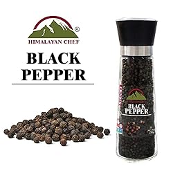 Himalayan Chef Black Peppercorns-Tall Glass