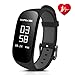 laucin Fitness Tracker, Z17 Activity Wristbands with Heart Rate Monitor: IP67 0.96''OLED Sports Bracelet Sleep Monitoring/GPS Track/Camera Control/Screen Brightness Adjustment for Android and iOS