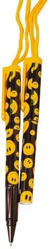 Smiley Face Pen Necklaces, 1 Dozen